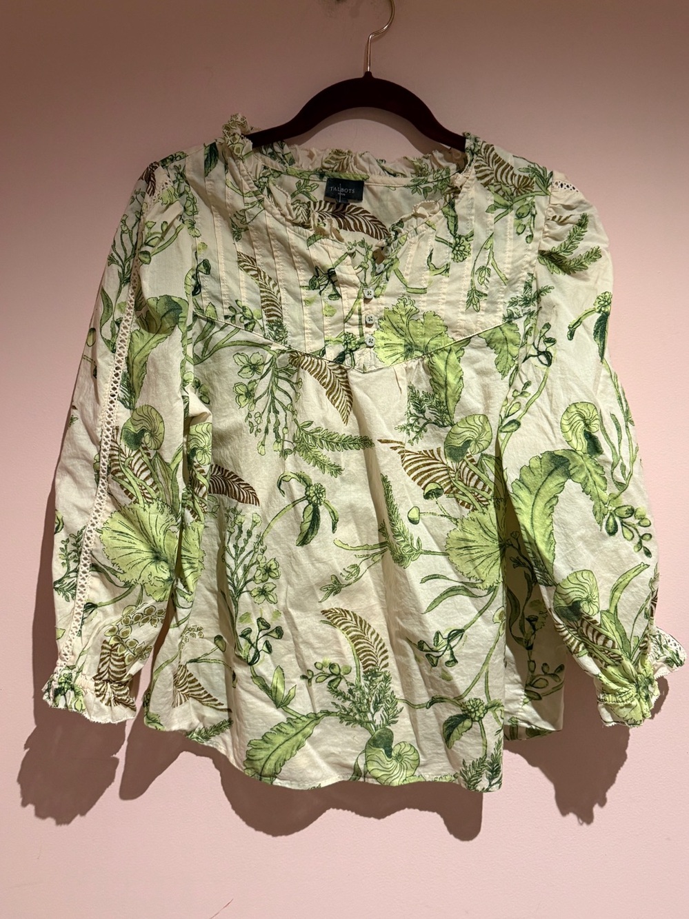 Talbots leafy cottage soft bohemian top